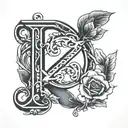 letter z with date 9/1/15 hidden within intertwined with letter a with date 3/21/17 hidden within tattoo design idea