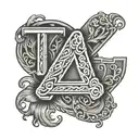 letter z with date 9/1/15 hidden within intertwined with letter a with date 3/21/17 hidden within tattoo design idea