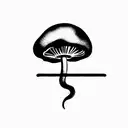 mushroom smoking  tattoo design idea