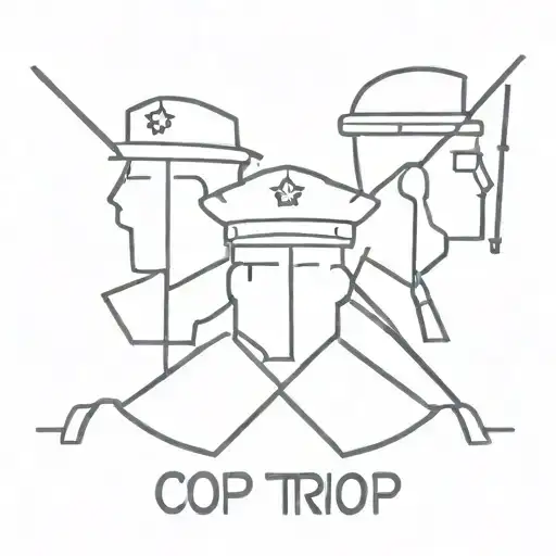 COP trio logo tattoo design idea