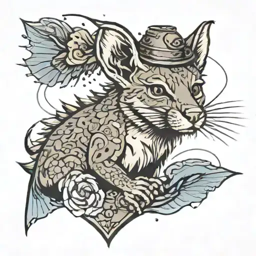 Desert Rat tattoo design idea