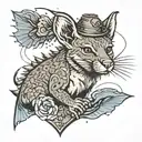 Desert Rat tattoo design idea