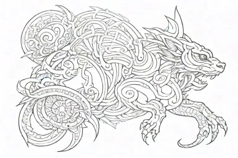 ogun tattoo design idea