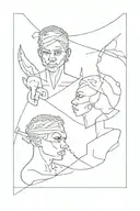 yemanja and ogun tattoo design idea