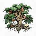 poison tree tattoo design idea