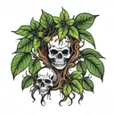 poison tree tattoo design idea