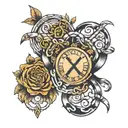 1969 and 1974 roman numerals intertwined tattoo design idea