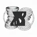 1969 and 1974 roman numerals intertwined with rings tattoo design idea