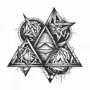 Three Overlapping Triangles tattoo design idea