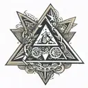 Three Overlapping Triangles tattoo design idea