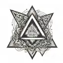 Three Overlapping Triangles tattoo design idea