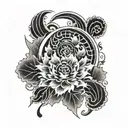 template of various designs to tattoo handpoke with the theme of the number three tattoo design idea