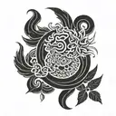 template of various designs to tattoo handpoke with the theme of the number three tattoo design idea