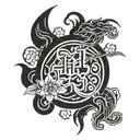 template of various designs to tattoo handpoke with the theme of the number three tattoo design idea