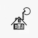 a house using the letters g and h tattoo design idea