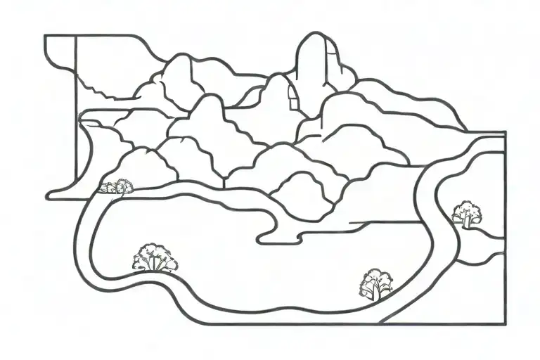 rivers flowing through babylon tattoo design idea