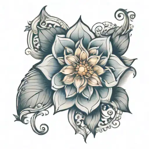 floral mandala tattoo design idea