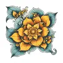 floral mandala  medallion tattoo design idea