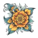 floral mandala  medallion tattoo design idea