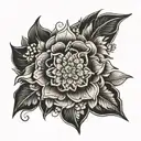 floral mandala tattoo design idea
