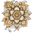 floral mandala tattoo design idea