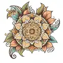 floral mandala tattoo design idea