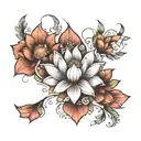 floral lotus  mandala tattoo design idea