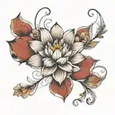 floral lotus  mandala tattoo design idea