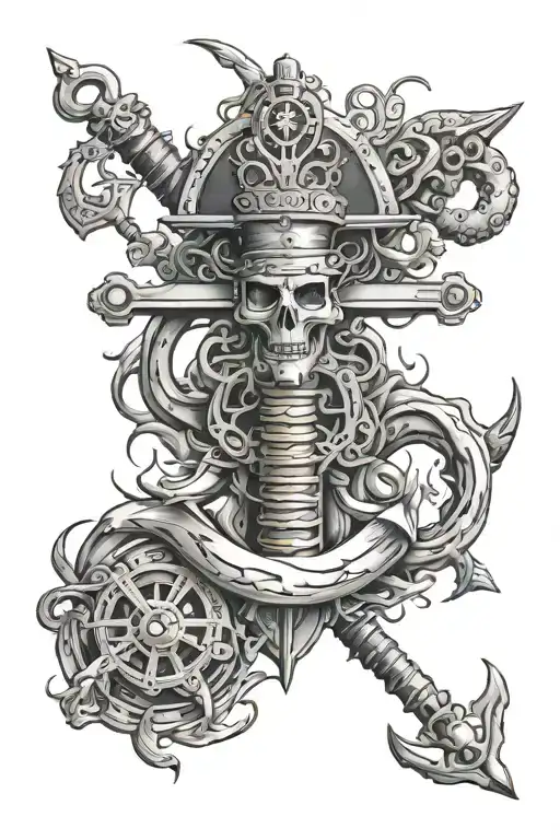 Medical  seafarer full sleeve tattoo tattoo design idea