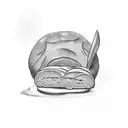 bread and coffe tattoo design idea