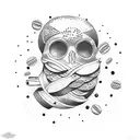 bread and coffe tattoo design idea