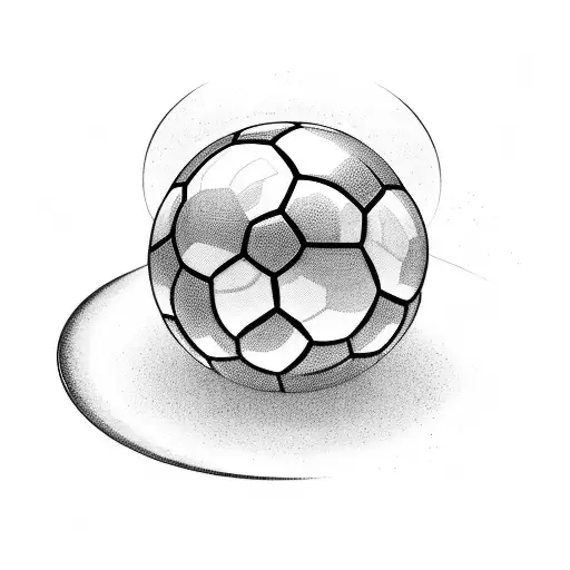 soccerball as planet in solar system tattoo design idea