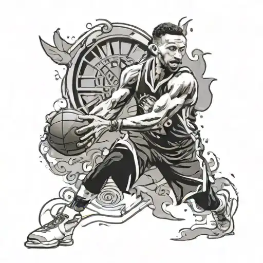Steph Curry shooting tattoo design idea
