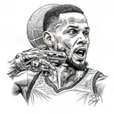 Steph Curry shooting tattoo design idea