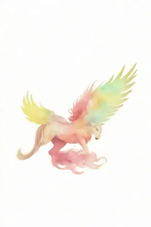 pegasus flying out of a book   tattoo design idea