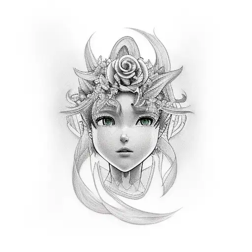 aerith tattoo design idea