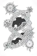 dna molecule structure nature space leo adrenalin tattoo design idea