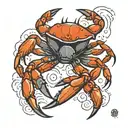 Cut the crab tattoo design idea