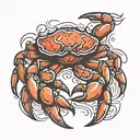 Cut the crab tattoo design idea