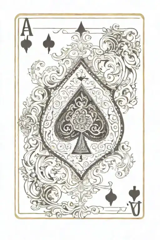 ace of spades card tattoo design idea