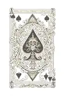 ace of spades card tattoo design idea