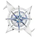 compass with roots and wings tattoo design idea