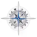 compass with roots and wings tattoo design idea