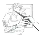 director recording tattoo design idea