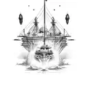battleship tattoo design idea