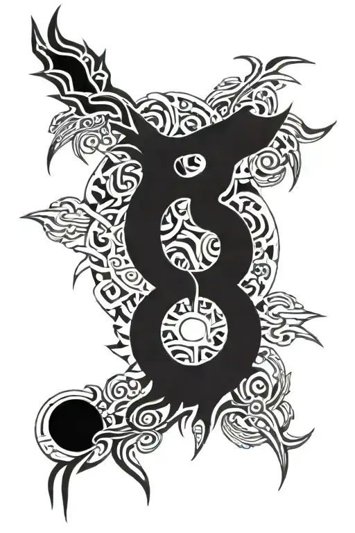 tattoo design for a cover up, Japanese blackout style tattoo design idea