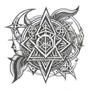 tryzub trident tattoo design idea