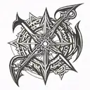 tryzub trident tattoo design idea