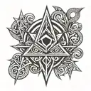 tryzub trident tattoo design idea