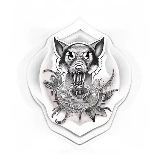 kkvsh long tongue tattoo design idea